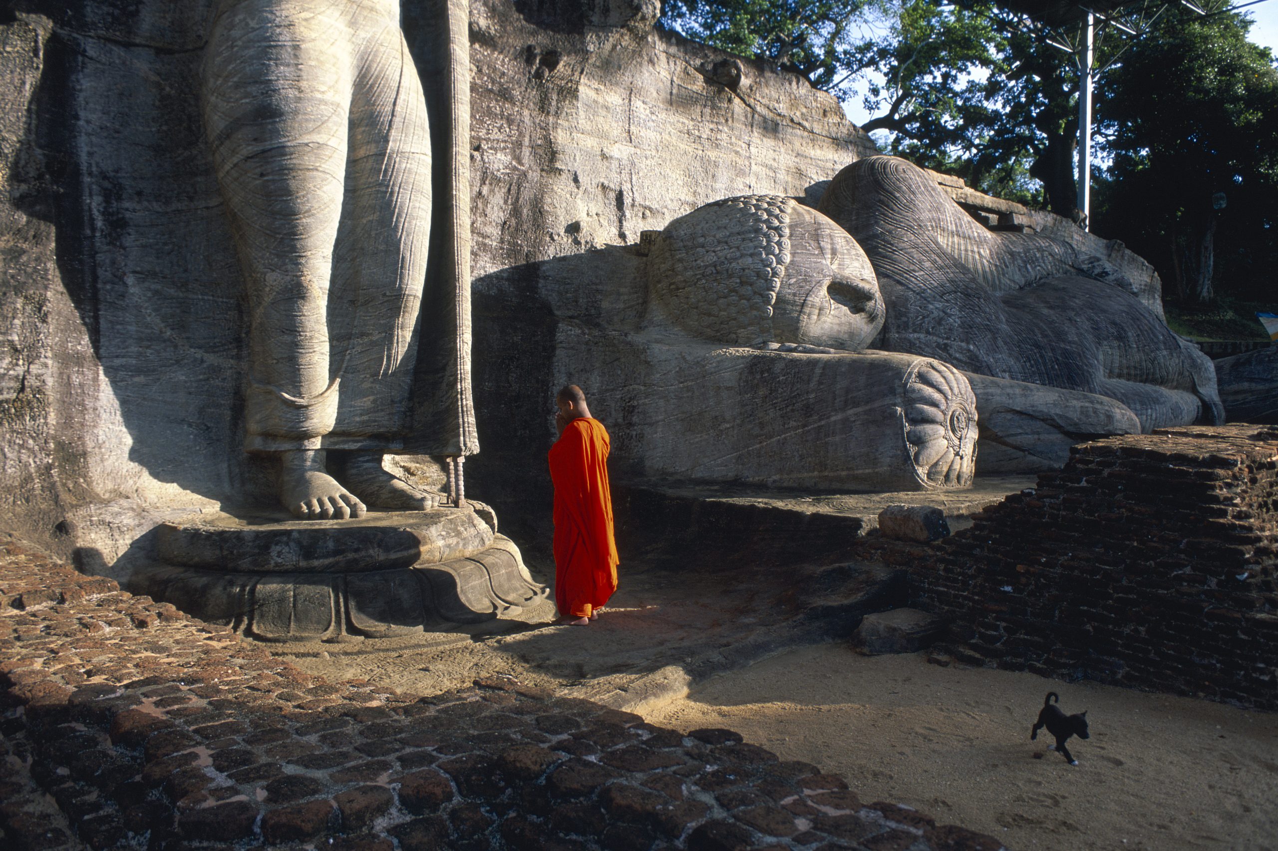 Sri Lanka. Polonnaruwa. Gal Vihara. Bouddha sculptures.